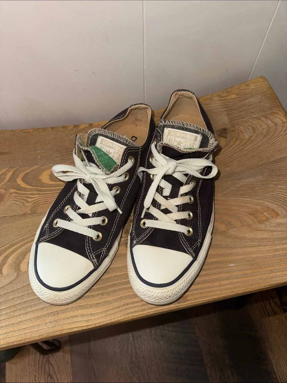 Converse Chuck Taylor Low Top Double-Tongue Sneakers - Navy Size 8 - Picture 4 of 7